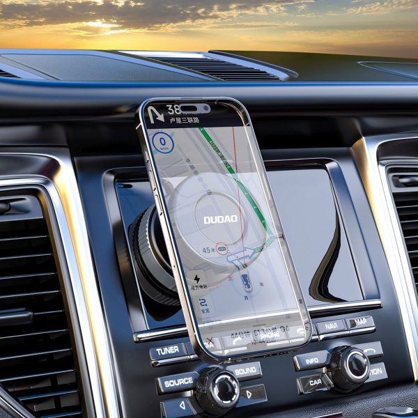 MagSafe automašīnas viedtālruņa turētājs ar piesūcekni vējstiklam un instrumentu panelim - melns