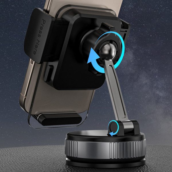 1032299-6-uchwyt-samochodowy-do-smartfona-z-przyssawka-dudao-hurtownia-dropshipping.jpg Automašīnas viedtālruņa turētājs ar piesūcekni instrumentu panelim - melns