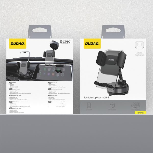 1032299-8-uchwyt-samochodowy-do-smartfona-z-przyssawka-dudao-hurtownia-dropshipping.jpg Automašīnas viedtālruņa turētājs ar piesūcekni instrumentu panelim - melns