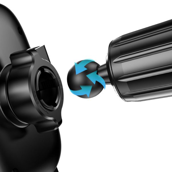 Gravitācijas automašīnas turētājs viedtālrunim ar piesūcekni vējstiklam vai paneļam - melns