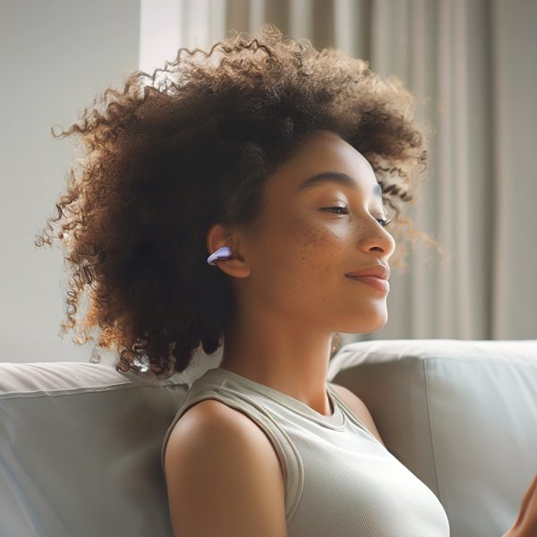 Crossky C30 OWS IPX4 Bluetooth bezvadu austiņas ar atvērtu dizainu - violetas