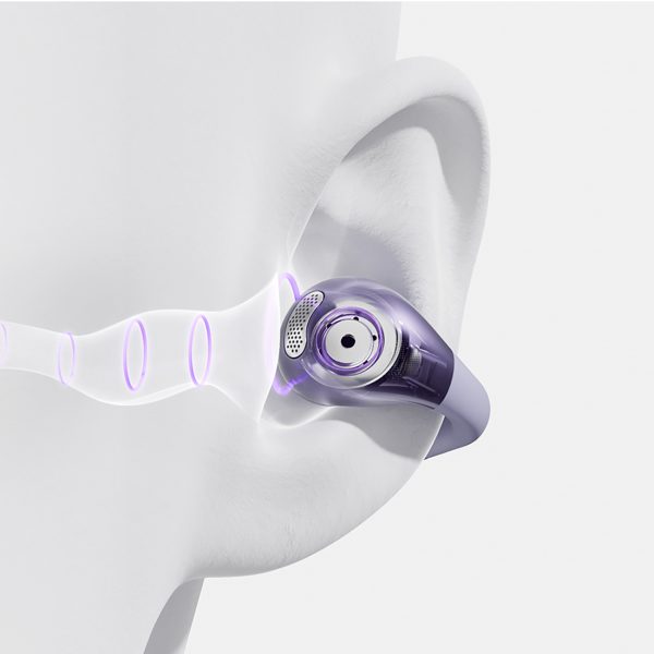 Crossky C30 OWS IPX4 Bluetooth bezvadu austiņas ar atvērtu dizainu - violetas