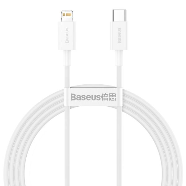 USB-C kabelis - iPhone Lightning Superior Series PD 20W 1.5 m - Balts