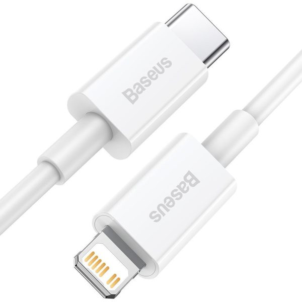USB-C kabelis - iPhone Lightning Superior Series PD 20W 1.5 m - Balts