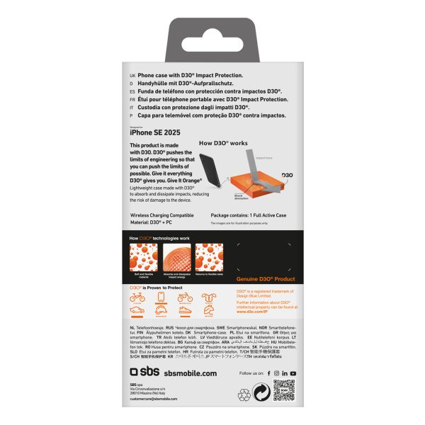 Aizsargvāciņš iPhone 16e Full Active D3O - melns