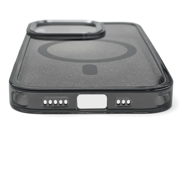 Mirdzošs MagSafe maciņš Samsung Galaxy A26 5G tālrunim - melns