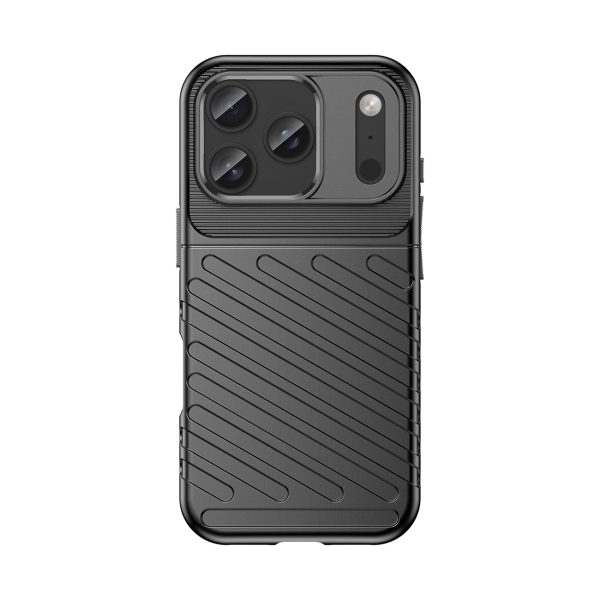 iPhone 17 Pro aizmugurējais vāciņš Thunder Case - melns