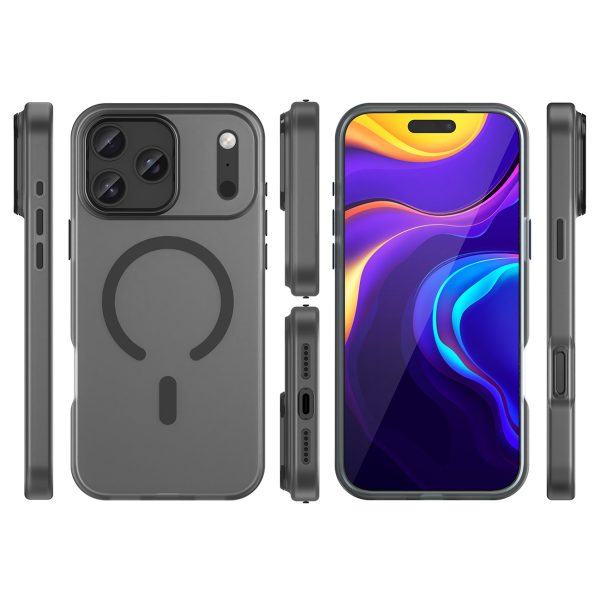 iPhone 17 Pro Max magnētiskais abrazīvais MagSafe vāciņš — matēti melns