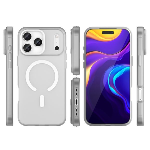 iPhone 17 Pro magnētiskais abrazīvais MagSafe vāciņš — matēti balts