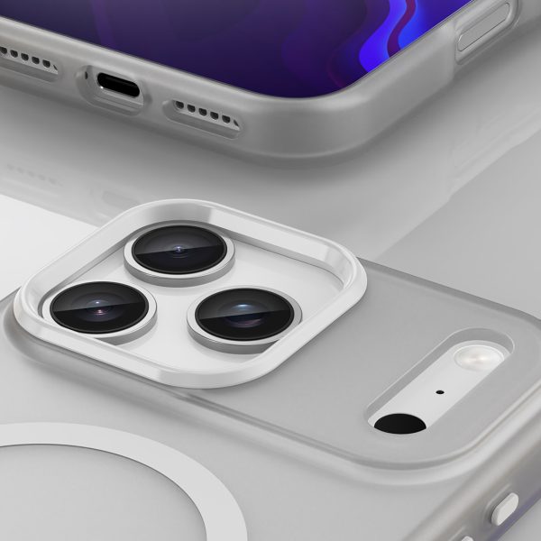 iPhone 17 Pro Max magnētiskais abrazīvais MagSafe vāciņš — matēti balts