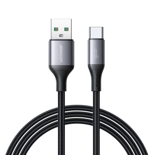 USB-A - USB-C zibatmiņas sērijas 3A 1 m kabelis - melns