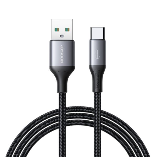 1032398-1-kabel-przewod-usb-a-usb-c-flash-series-3a-1m-joyroom-hurtownia-dropshipping.jpg USB-A - USB-C zibatmiņas sērijas 3A 1 m kabelis - melns