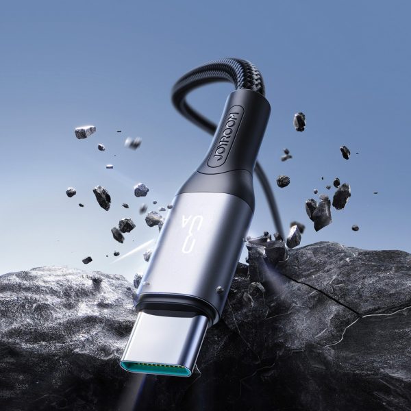 1032398-4-kabel-przewod-usb-a-usb-c-flash-series-3a-1m-joyroom-hurtownia-dropshipping.jpg USB-A - USB-C zibatmiņas sērijas 3A 1 m kabelis - melns