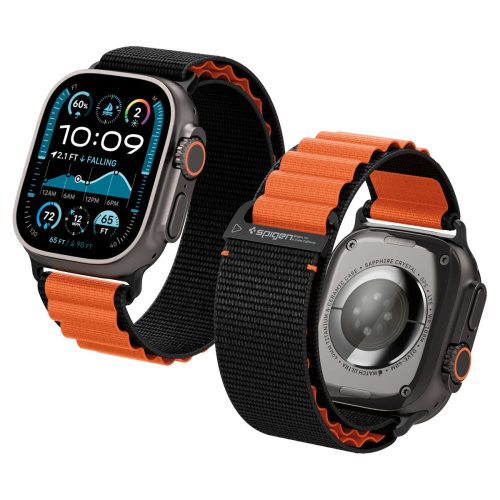 Apple Watch Band 44/45/46/49 mm WBF1 - melna un oranža