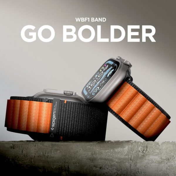 Apple Watch Band 44/45/46/49 mm WBF1 - melna un oranža