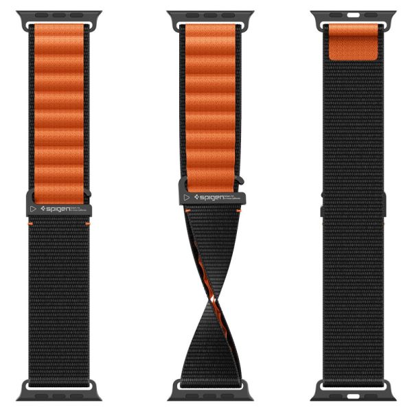 Apple Watch Band 44/45/46/49 mm WBF1 - melna un oranža