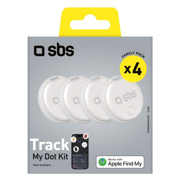 Velosipēda atslēgu meklētājs, kas saderīgs ar Apple Find My Track My Circle, balts - 4 gab.