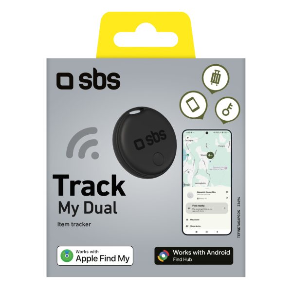 Track My Dual universālais velosipēda atslēgu meklētājs - melns