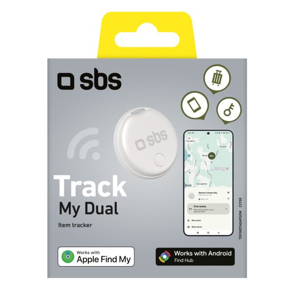 Track My Dual universālais velosipēda atslēgu meklētājs - balts