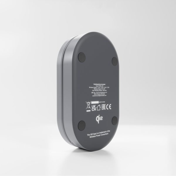 3-in-1 bezvadu salokāma uzlādes stacija iPhone Apple Watch AirPods QI2 MFI - melna