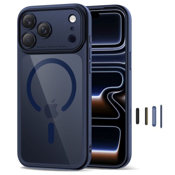 iPhone 17 Pro Magpeak Magsafe CC vāciņš — caurspīdīgs, tumši zils