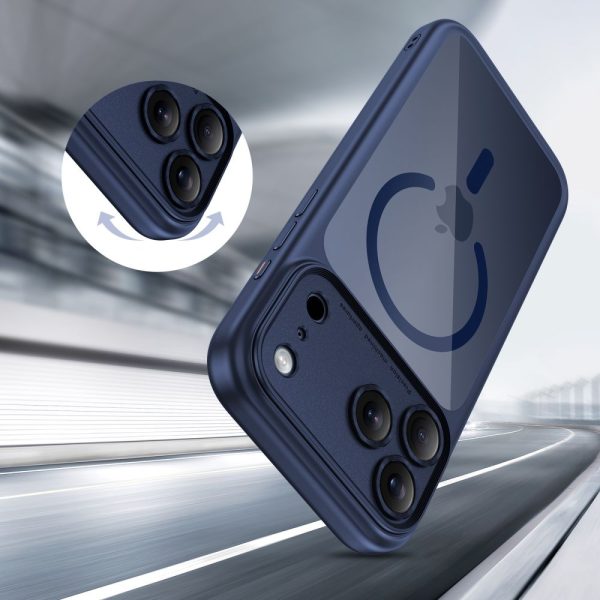 iPhone 17 Pro Magpeak Magsafe CC vāciņš — caurspīdīgs, tumši zils