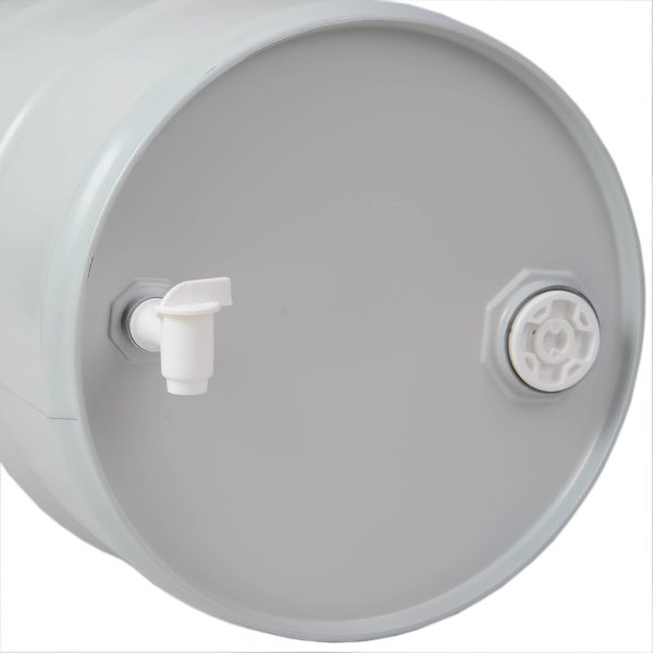 Tērauda metāla muca TH 60L, 2 un 3/4 aizbāžņi, ar krānu, sertificēta - PELĒKA