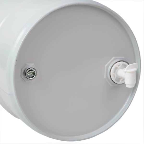 Tērauda metāla muca TH 60L, 2 un 3/4 aizbāžņi, ar krānu, sertificēta - PELĒKA