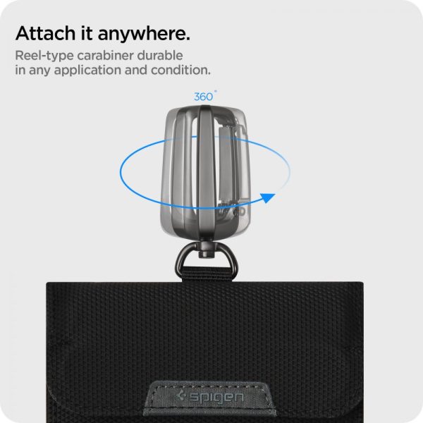 1032517-7-antykradziezowe-etui-na-kluczyki-blokujace-sygnal-spigen-hurtownia-dropshipping.jpg Bezatslēgas RFID pretaizdzīšanas atslēgu maciņš - melns