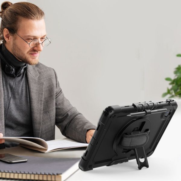 Vāciņš ar statīvu, turētāju un aukliņu Lenovo Tab M11'' 11.0 TB-330 Solid360 planšetdatoram - melns