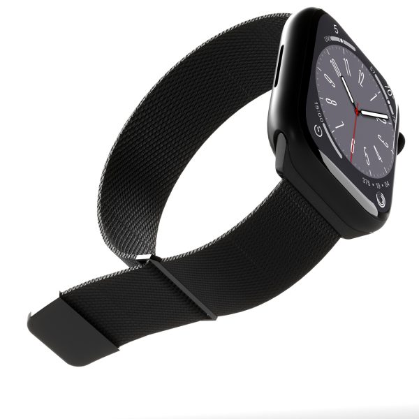 Apple Watch siksniņa 42 44 45 49 mm Milanese - melna