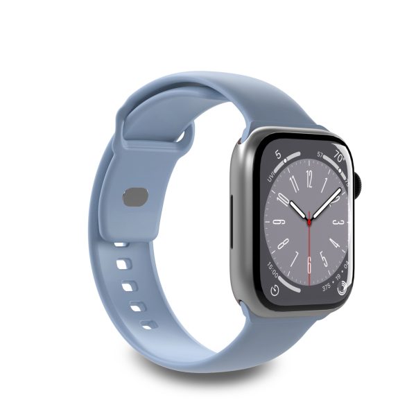 Silikona siksniņa Apple Watch 42 44 45 49 mm Icon gaiši zila - 2 gab.
