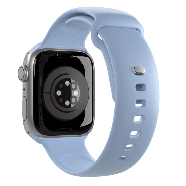 Silikona siksniņa Apple Watch 42 44 45 49 mm Icon gaiši zila - 2 gab.