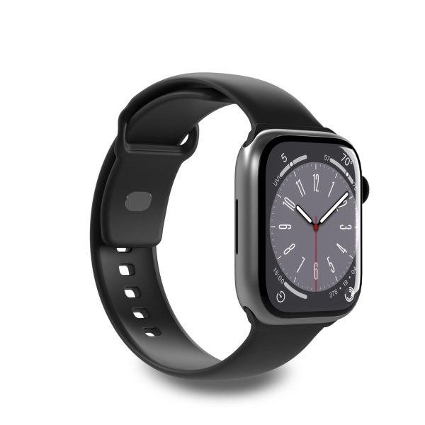 Silikona siksniņa Apple Watch 42 44 45 49 mm Icon melna - 2 gab.