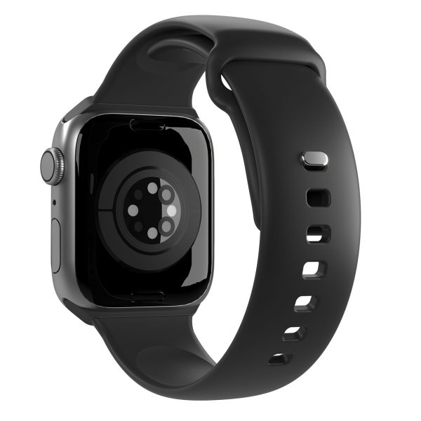 Silikona siksniņa Apple Watch 42 44 45 49 mm Icon melna - 2 gab.