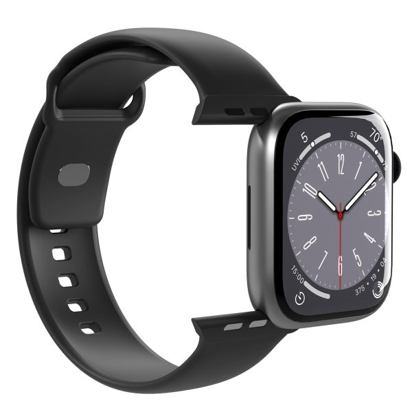 Silikona siksniņa Apple Watch 42 44 45 49 mm Icon melna - 2 gab.