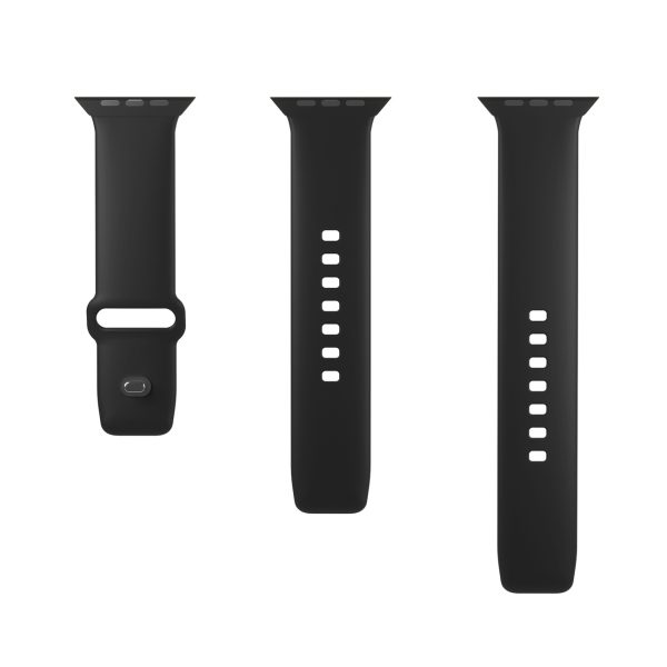 Silikona siksniņa Apple Watch 42 44 45 49 mm Icon melna - 2 gab.