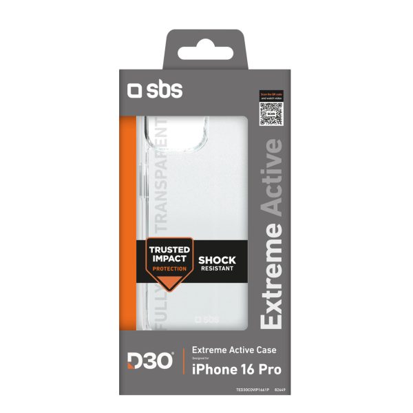 iPhone 16 Pro Extreme Active D3O vāciņš - caurspīdīgs