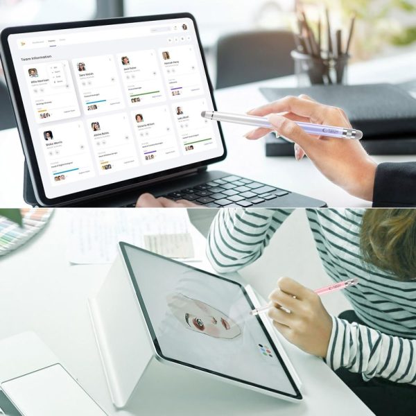 Pasīvais skārienjutīgais irbulis planšetdatoriem un viedtālruņiem — melns