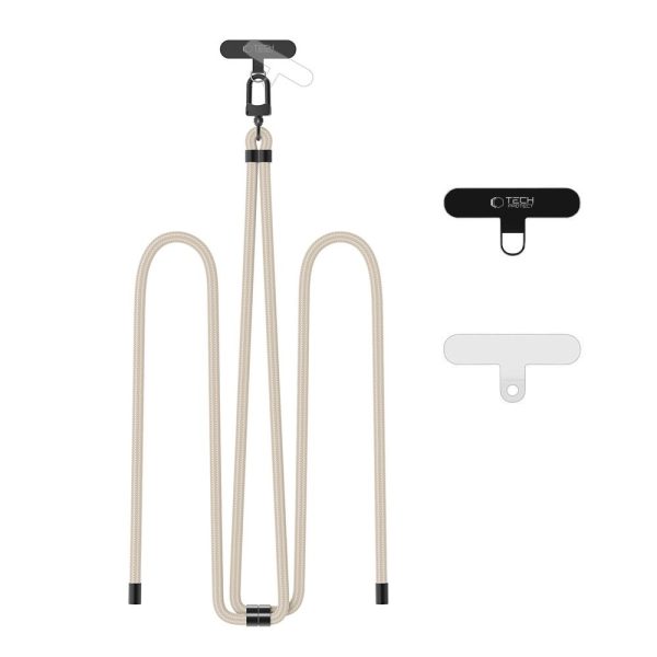 Viedtālruņa piekariņa ar regulējamu aukliņu - bēša