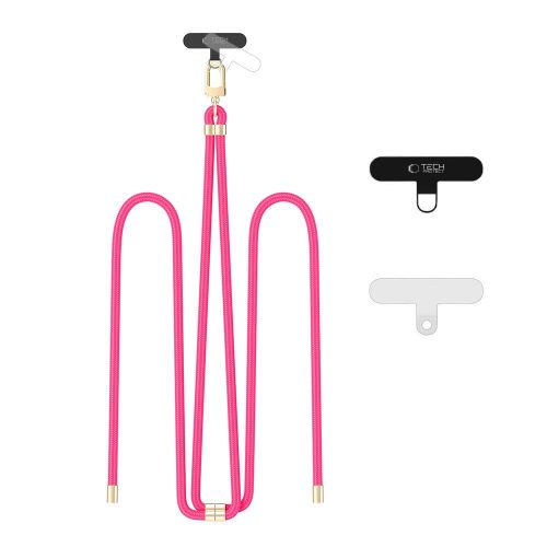 Viedtālruņa piekariņa ar regulējamu aukliņu - rozā