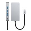 9in1 centrmezgla adapteris USB-C USB-A HDMI SD TF RJ45 4K 60Hz - pelēks