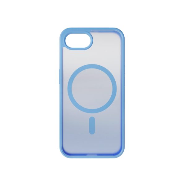 iPhone 16e silikona maciņš ar MagSafe efektu, zils, ar gradientu