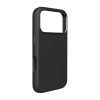 Silikona maciņš iPhone 17 Pro ar kameras aizsardzību un alumīnija MagSafe pogām - melns