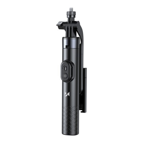 Selfiju nūja ar viedtālruņa turētāju, teleskopiska statīva 1,7 m - melna