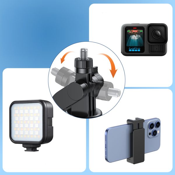 Selfiju nūja ar viedtālruņa turētāju, teleskopiska statīva 1,7 m - melna