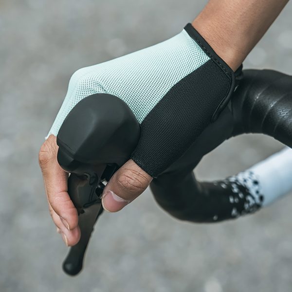 Velosipēda cimdi bez pirkstiem, XL izmērs - pelēki