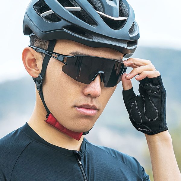 Velosipēda cimdi bez pirkstiem, XL izmērs - pelēki