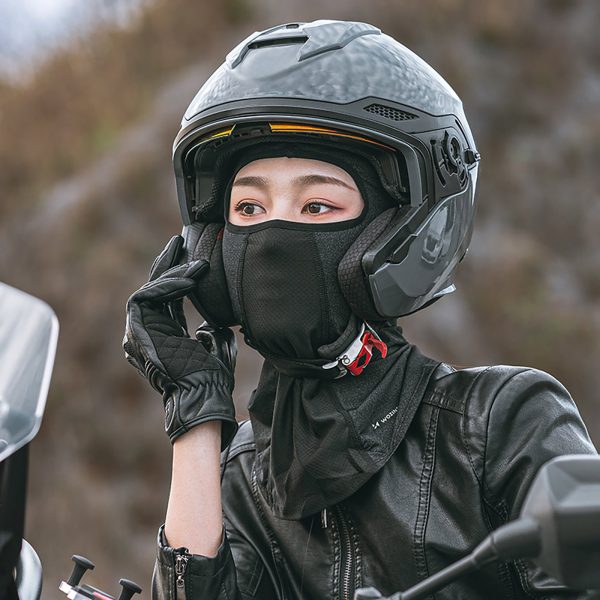 Balaklava sejai, motociklam, velosipēdam, ziemai, izolēta - melna