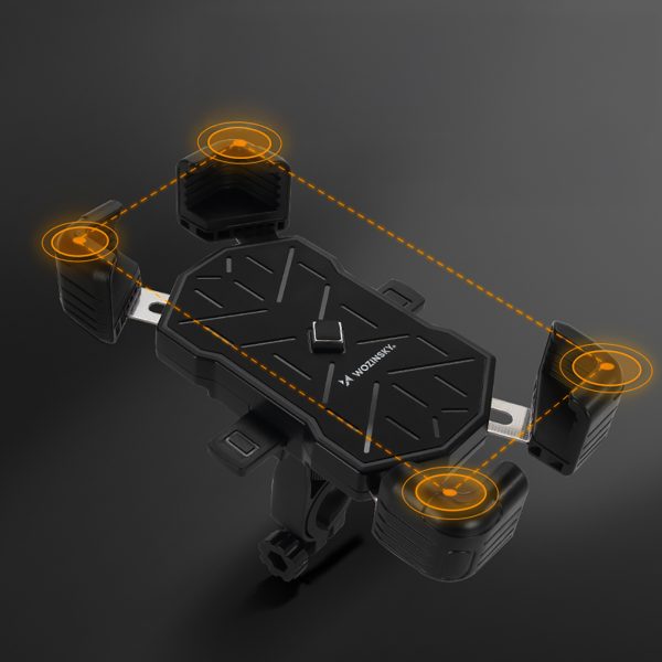 Velosipēda viedtālruņa turētājs uz stūres - melns